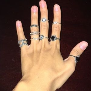 12pcs Boho Knuckle Ring Set